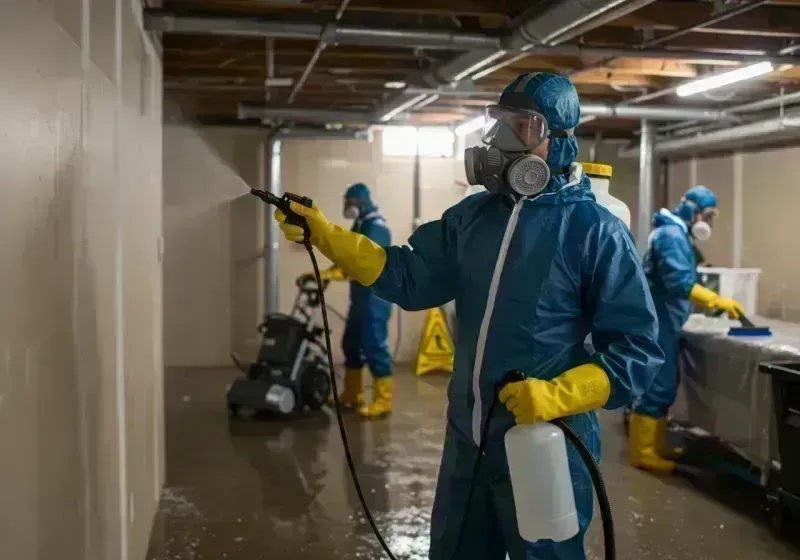 Basement Sanitization and Antimicrobial Treatment process in Maple Park, IL