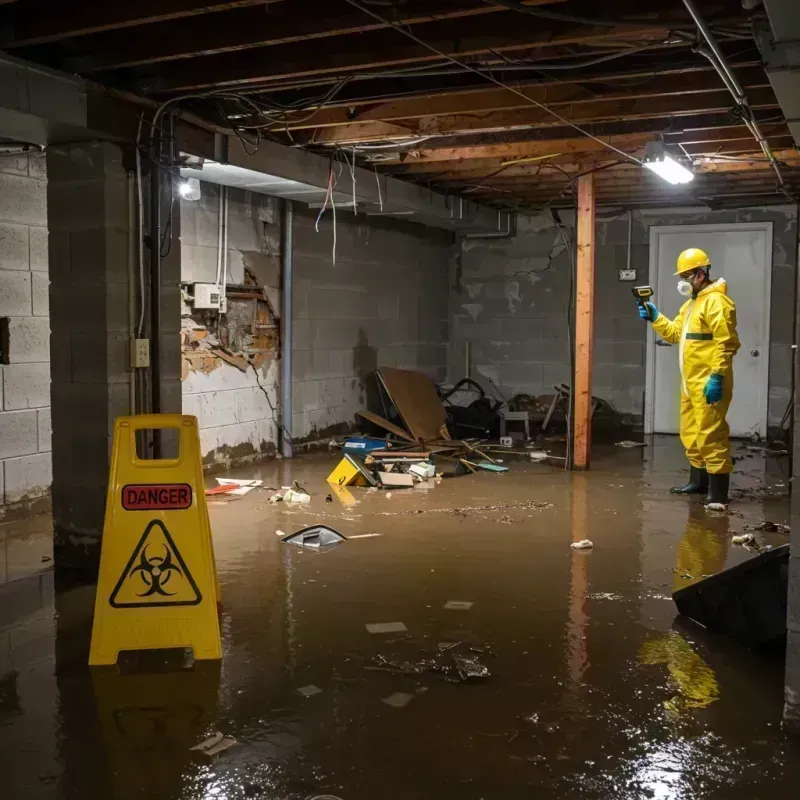 Flooded Basement Electrical Hazard in Maple Park, IL Property